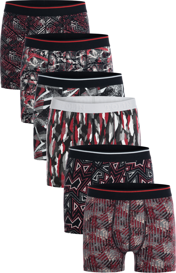 Erkek 6 lı Süprem Pamuklu Likralı Renkli Boxer Seti 4147 - Image 1