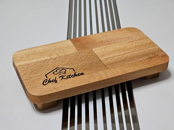 22x11 Cm Dikdörtgen Ahşap Yağdanlık Altlığı, Baharat, Sunum Standı, Çok Amaçlı Mutfak Tabağı - Image 1