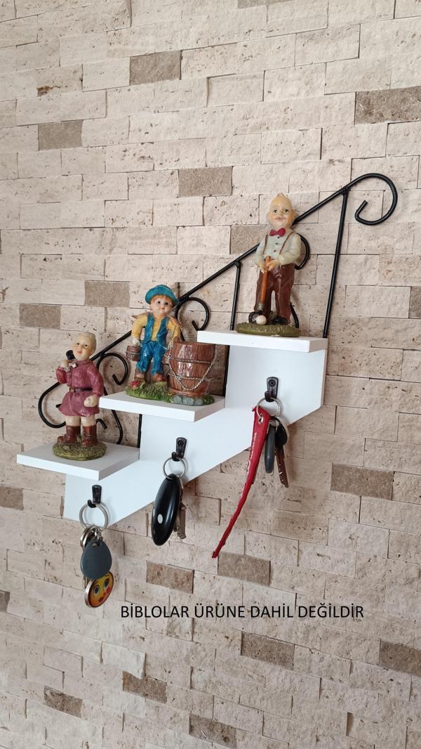 Dekoratif, Merdiven Modelli, Çiçek, Anahtarlık Askılık - Image 1