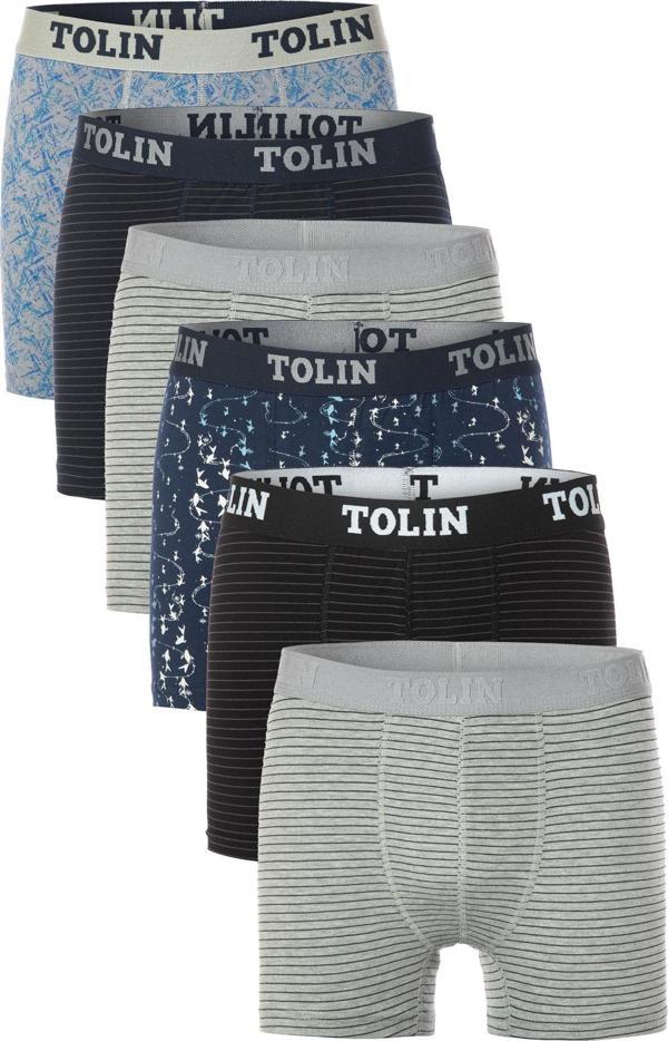 Erkek 6 lı Süprem Pamuklu Likralı Renkli Boxer Seti 4147 - Image 1