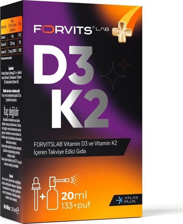 Forvits Lab Vitamin D3k2 Sprey 20 ml - Image 1