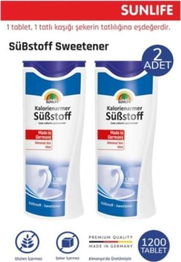 2'lİ Sunlife Substoff Tatlandırıcı 1200 Tablet - Image 1