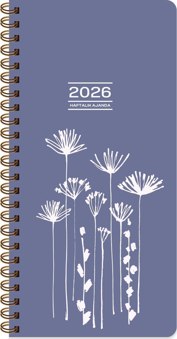 Keskin 2026-8*16 Haftalık Spiralli Cep Ajandası - Pastel - Image 1
