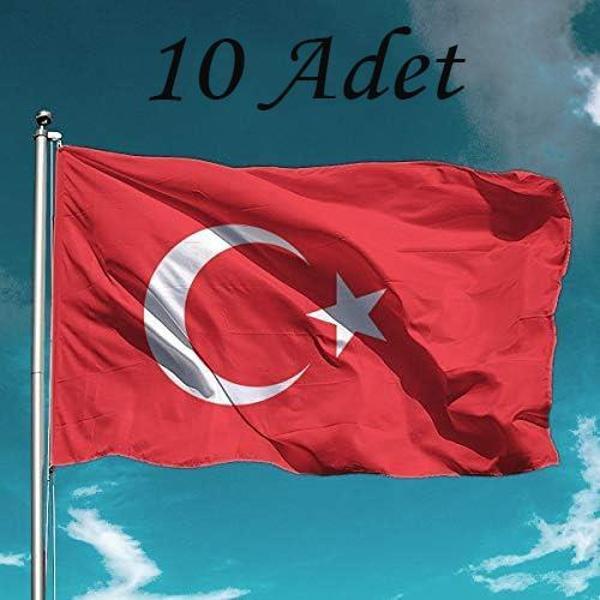 Türk Bayrağı 10 Adet Raşel Türk Bayrağı 70x105 - Image 1