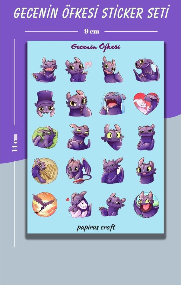 Papirus Craft Gecenin Öfkesi 20 Li Sticker , Etiket ,Çıkartma Seti - Image 1