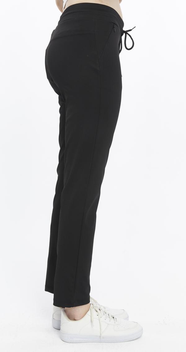 Kadın Siyah Eşofman Alt Cep Fermuarlı-p1402 - Image 1