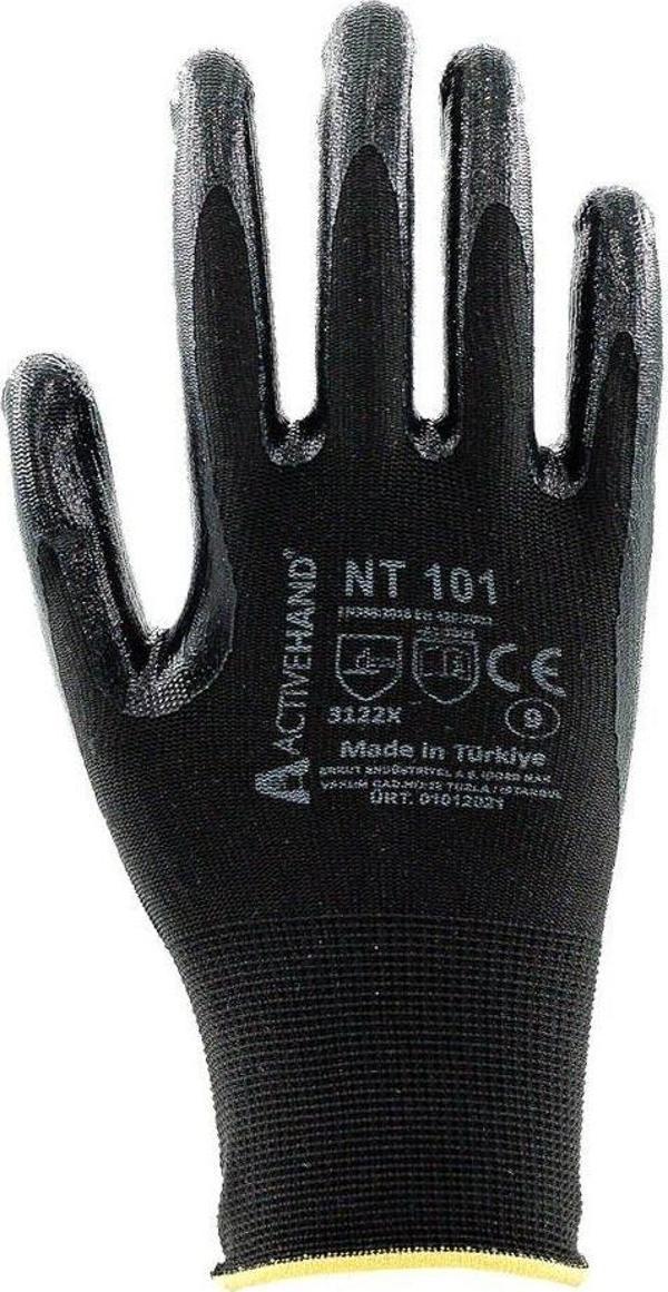 Activehand Nt 101 Sy/Sy No:7 Nitril Kaplı Polyester Eldiven - Image 1