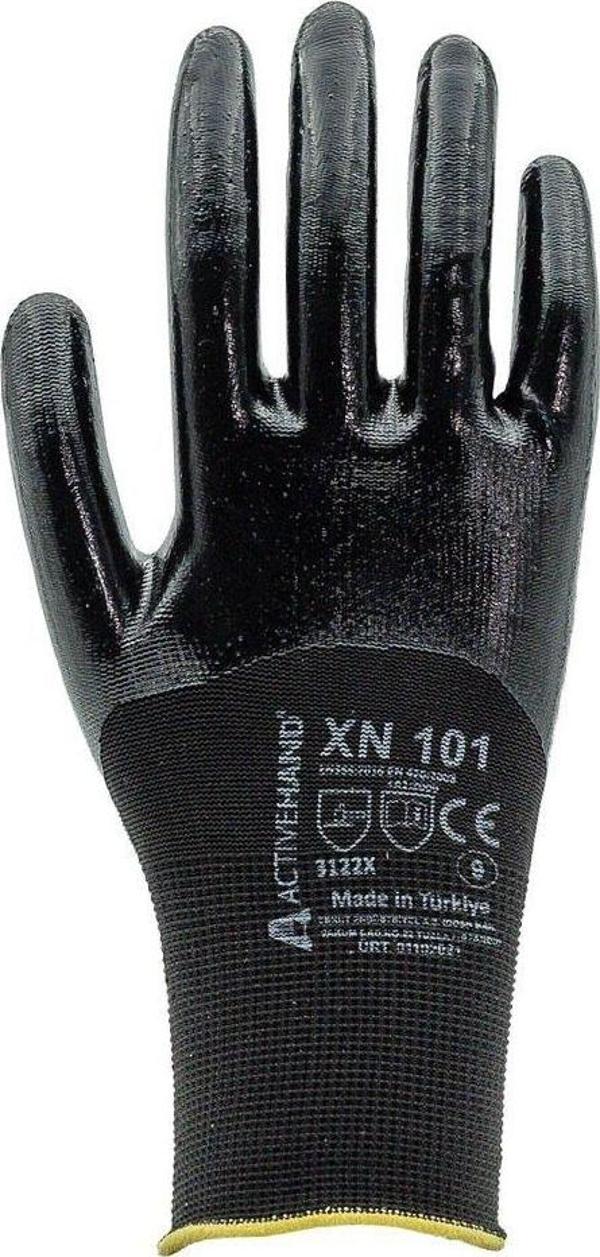 Activehand Xn 101 Sy/Sy No:10 3/4 Nitril Kaplı Polyester Eldiven - Image 1