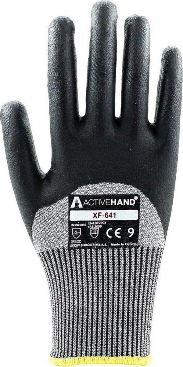 Activehand Köpük Nitril Kaplı Polietilen İplik Kesilmeye Dayanıklı Eldiven Xf 641 Gr/Sy No:10 3/4 - Image 1