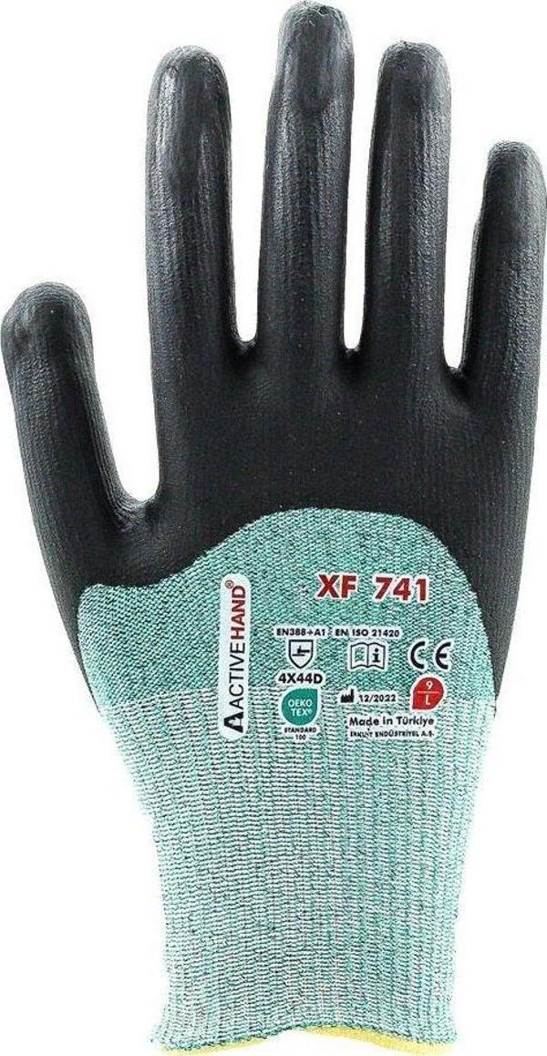 Activehand Köpük Nitril Kaplı Polietilen İplik Kesilmeye Dayanıklı Eldiven Xf 741 Gr/Sy No:8 3/4 - Image 1