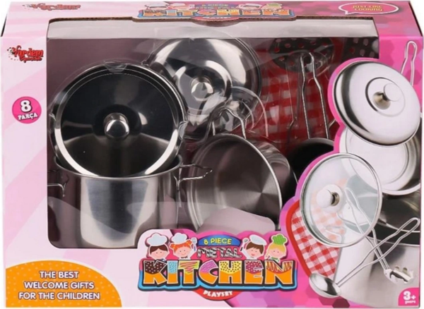 Çelik Tencere Tava Seti 8 Parça - Image 1