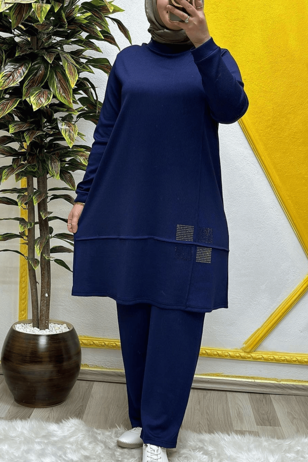 Kadın Tesettür Giyim Büyük Beden Mualla İkili Takım  - Image 1