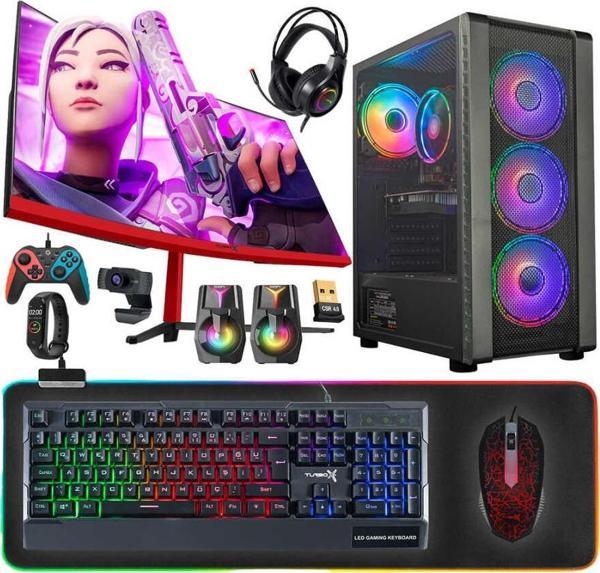 Turbox Tx4895 Ryzen 5 5500 16GB DDR4 512GB SSD 4GB RX560 GDDR5 23.6 Curved Oyun Masaüstü Bilgisayarı - Image 1