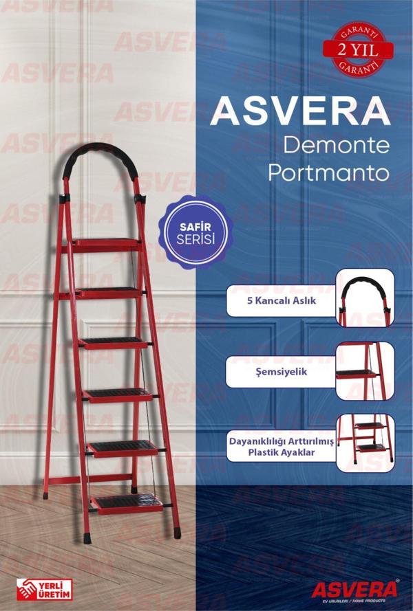 Safir Serisi – Patika 6’lı Ev Tipi Katlanır Merdiven | Bahçe, Ofis, Ev için Dayanıklı - Image 1