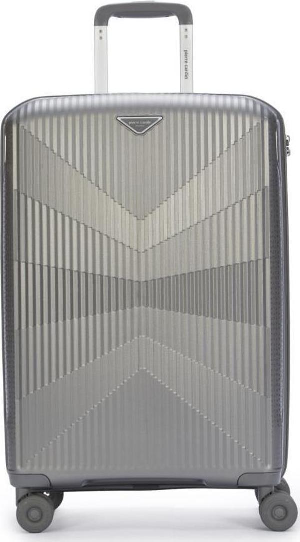 Pierre Cardin Trolley Valiz Gri Orta Boy 04PC8009-02-GR - Image 1