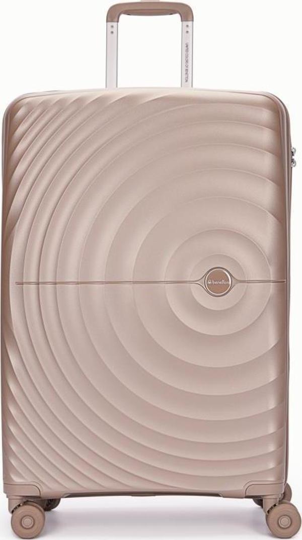Benetton Trolley Valiz Şampanya Büyük Boy 14BNT8002-01-SMP - Image 1