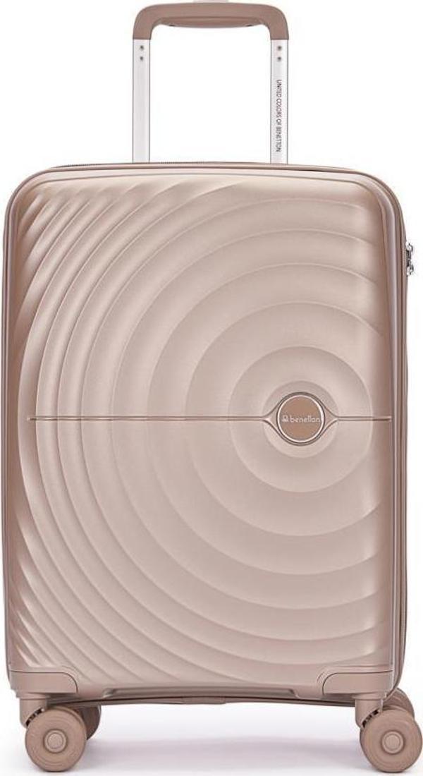 Benetton Trolley Valiz Şampanya Kabin Boy 14BNT8002-03-SMP - Image 1