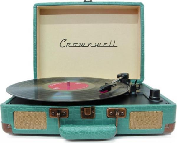 Pikap Suitcase CR Series Yeşil Elektronik Bluetooth Hoparlör Plakçalar CW002-DG - Image 1