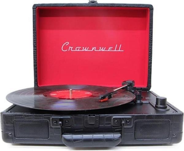 Pikap Suitcase CR Series Siyah Elektronik Bluetooth Hoparlör Plakçalar CW002-BL - Image 1