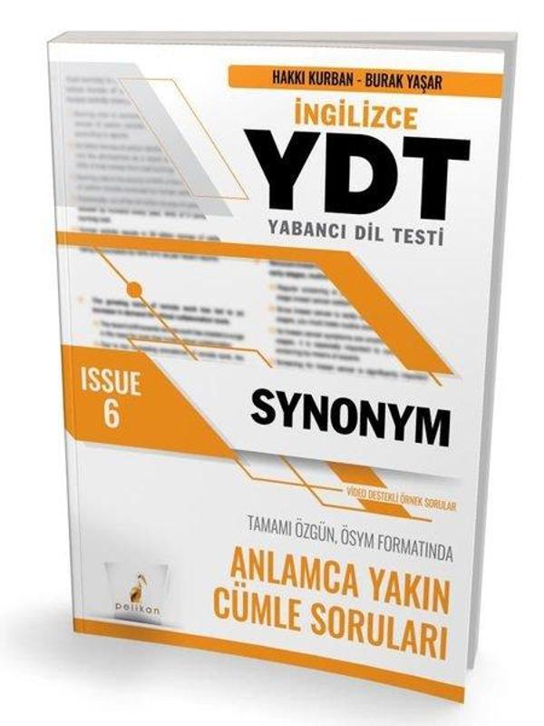 YDT İngilizce Synonym Issue 6 - Pelikan Yayınları - Image 1