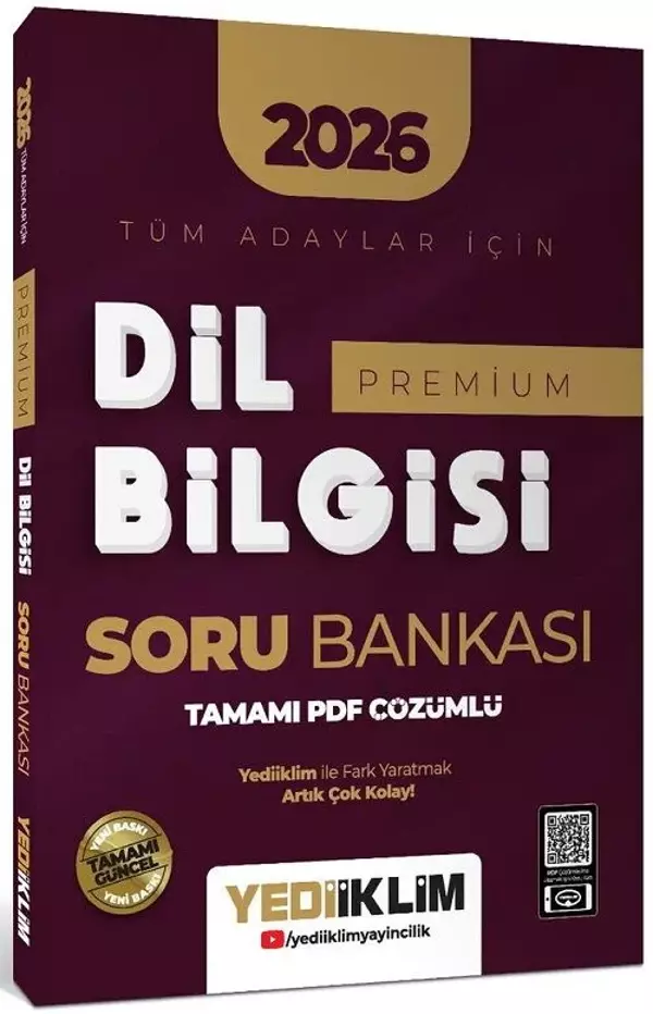 Yediiklim 2026 KPSS ALES DGS TYT AYT Dil Bilgisi Premium Soru Bankası Çözümlü Yediiklim Yayınları - Yediiklim Yayınları - Image 1