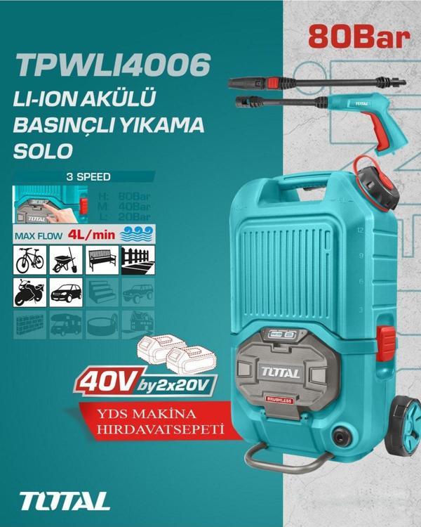 LI-ION AKÜLÜ BASINÇLI YIKAMA SOLO 80 BAR - Image 1