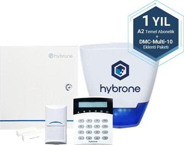 Hybrone HY-IA1008-A2DM10-1 Akıllı Network Hırsız Alarm Seti 1 Yıl A2 Temel Paket DMC 10 - Image 1