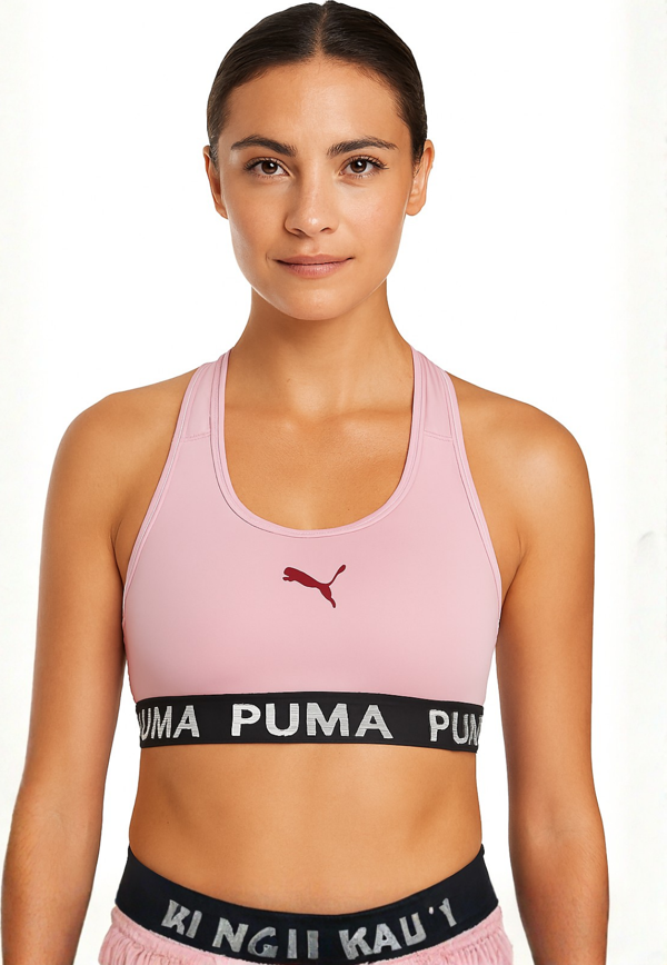 Puma 4Keeps Elastic Kadın Pembe Sporcu Sütyeni 52696210 - Image 1
