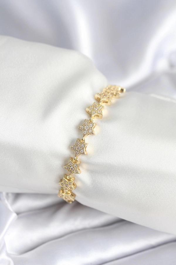 BFS Pirinç Gold Renk Yıldız Model Kadın Bileklik - Image 1