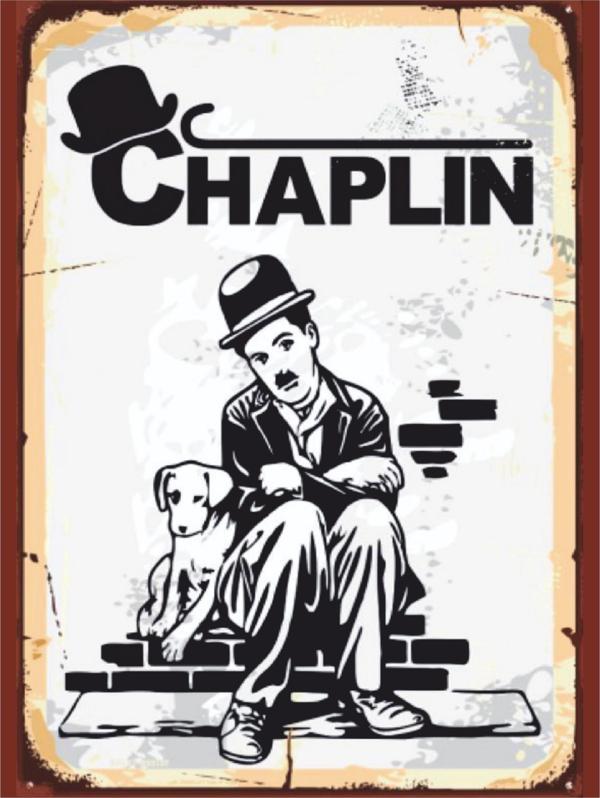 Charlie Chaplin Retro Tablo | Siyah Beyaz Klasik Poster - Image 1