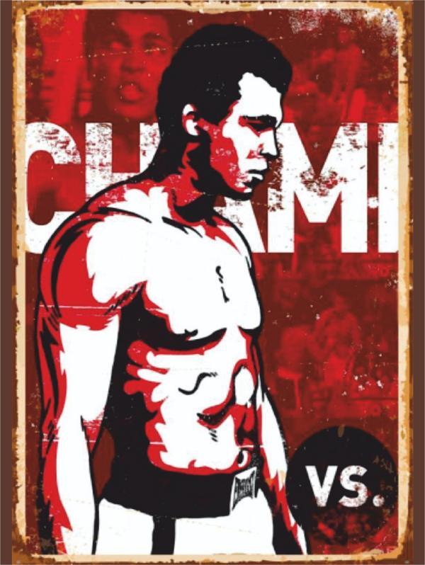 Boksör Retro Tablo | Şampiyon CHAMP Poster Tasarım - Image 1