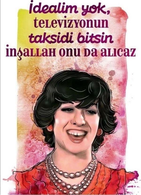 Ayşen Guruda İdealim Yok Ahşap Retro Vintage Poster  - Image 1