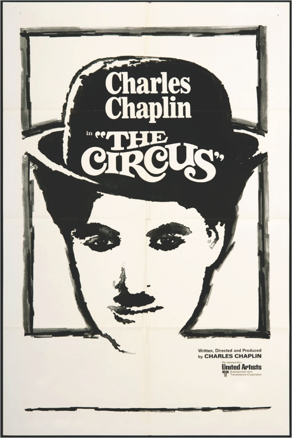 Charlie Chaplin “The Circus” Siyah Beyaz Retro Afiş MDF Tablo - Image 1