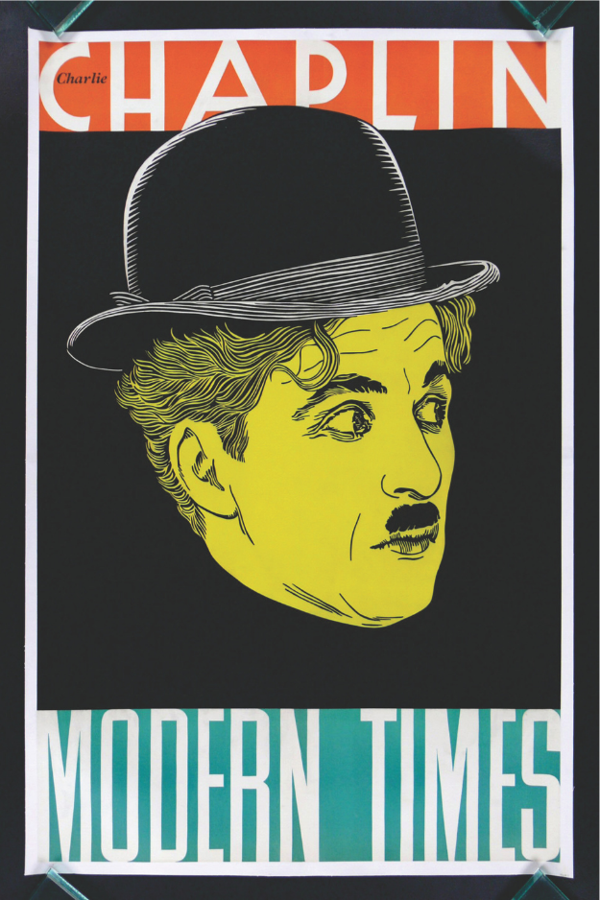 Charlie Chaplin Modern Times Retro Film Afiş MDF Tablo - Image 1