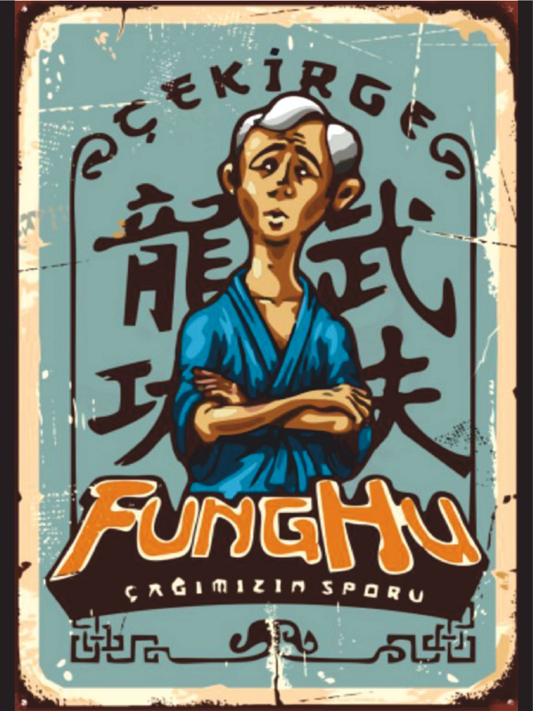 Çekirge FungHu Retro Mizah Posteri | Eğlenceli Kung-Fu Parodi Dekoru - Image 1