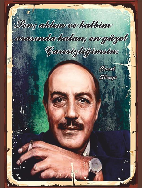 Cemal Süreya Tablo | En Güzel Çaresizlik Şiir Posteri - Image 1