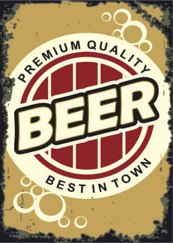 Beer Retro Ahşap Tablo - Premium Kalite Bira Temalı Vintage Poster - Image 1