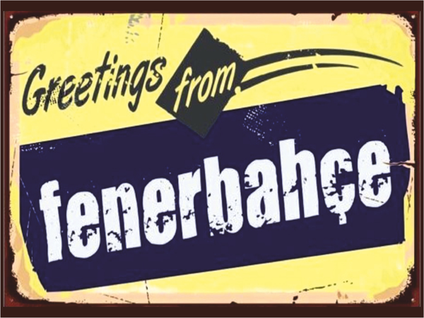 Fenerbahçe Temalı Retro Ahşap Poster Tablo | İstanbul Semt ve Taraftar Dekoru - Image 1