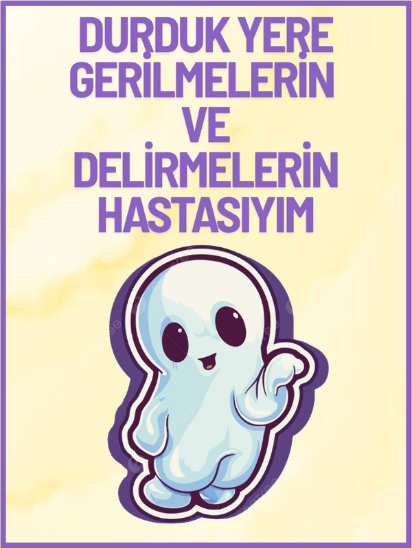 Durduk Yere Gerilmelerin ve Delirmelerin Hastasıyım Yazılı Ahşap Retro Poster Tablo - Image 1