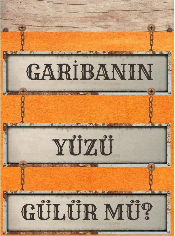 Garibin Yüzü Gülür Mü? Ahşap Retro Vintage Poster - Image 1