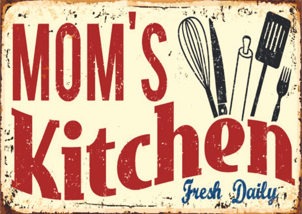 Mom's Kitchen Temalı Ahşap Retro Mutfak Dekorasyon - Image 1