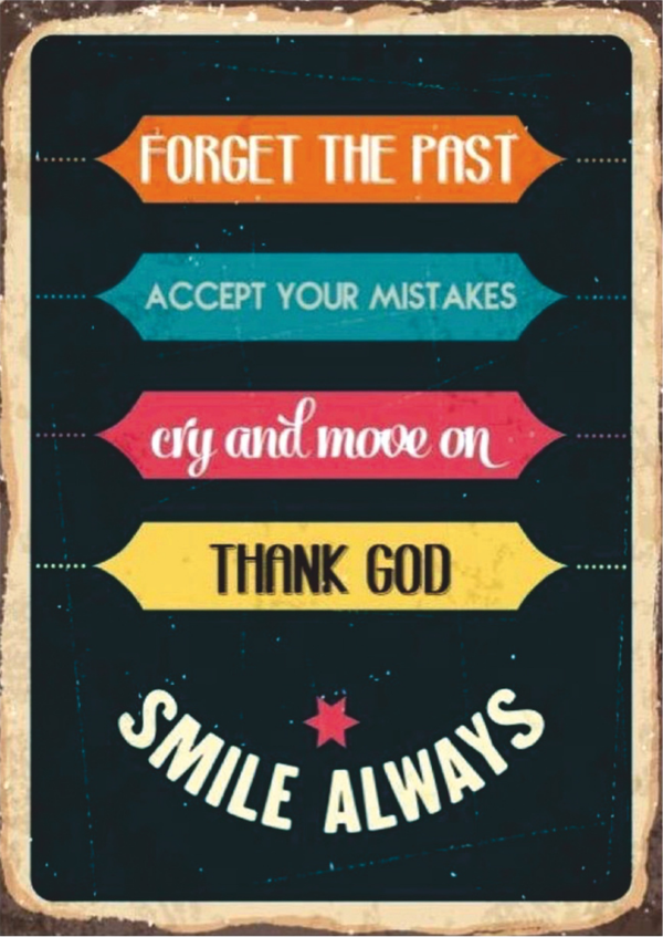 Motivasyon Mesajlı Retro Ahşap Tablo - Smile Always Temalı Renkli Tasarım - Image 1