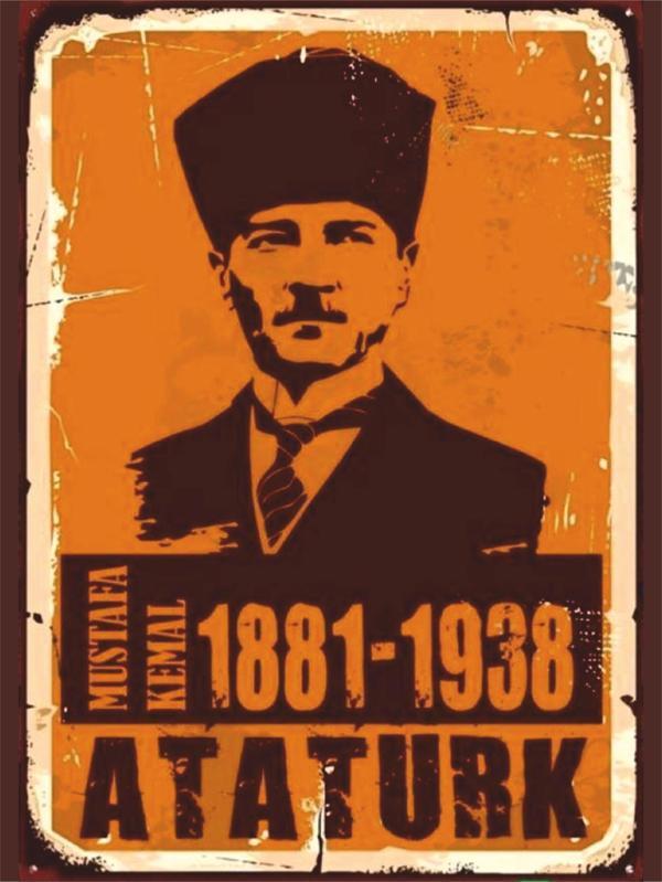 Mustafa Kemal Atatürk 1881-1938 Retro Poster Tablo - Image 1