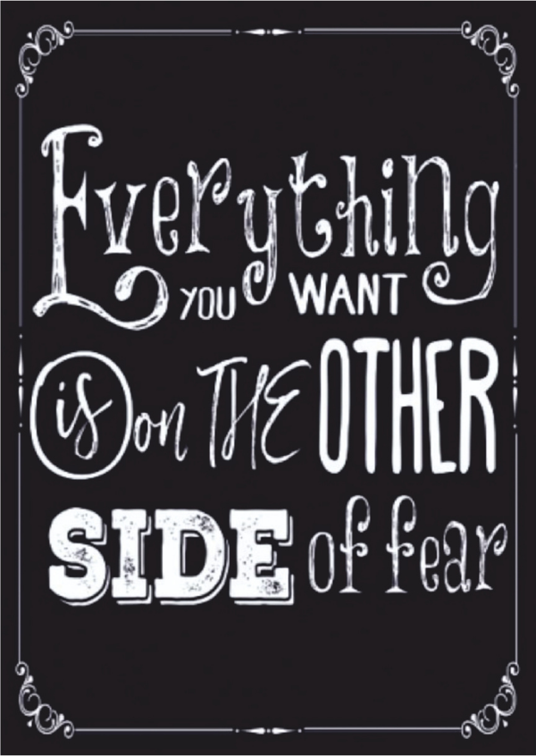 Motivasyon Sözlü Retro Ahşap Tablo - “Everything You Want...” Tasarımı - Image 1