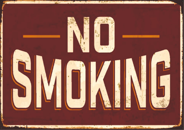 No Smoking Yazılı Retro Stil Ahşap Uyarı ve Dekoratif Poster Tablo - Image 1