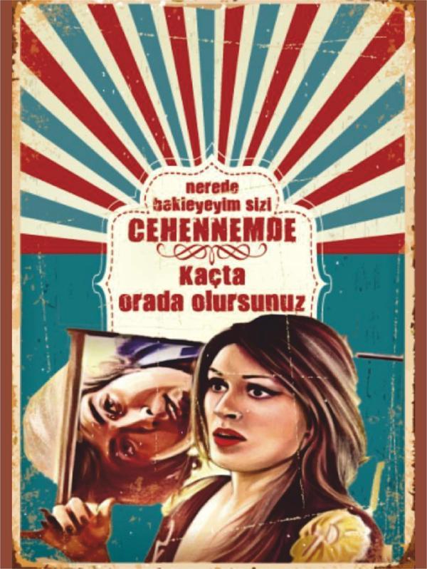 Retro Mizahi Poster Tablo | Cehennemde Kaçta Orda Olursun? - Image 1