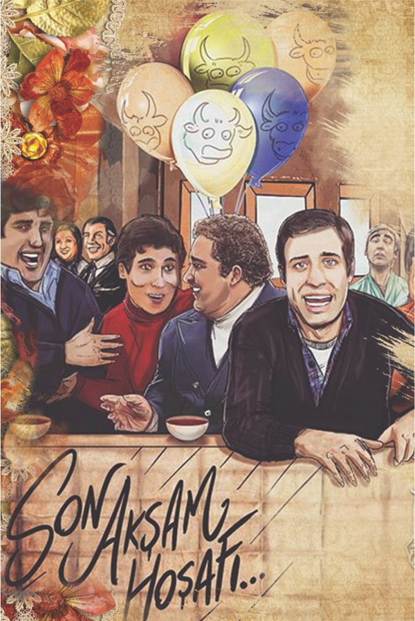 Son Akşam Hoşafı – Hababam Sınıfı Mezuniyet Gecesi Temalı Retro Ahşap Tablo - Image 1