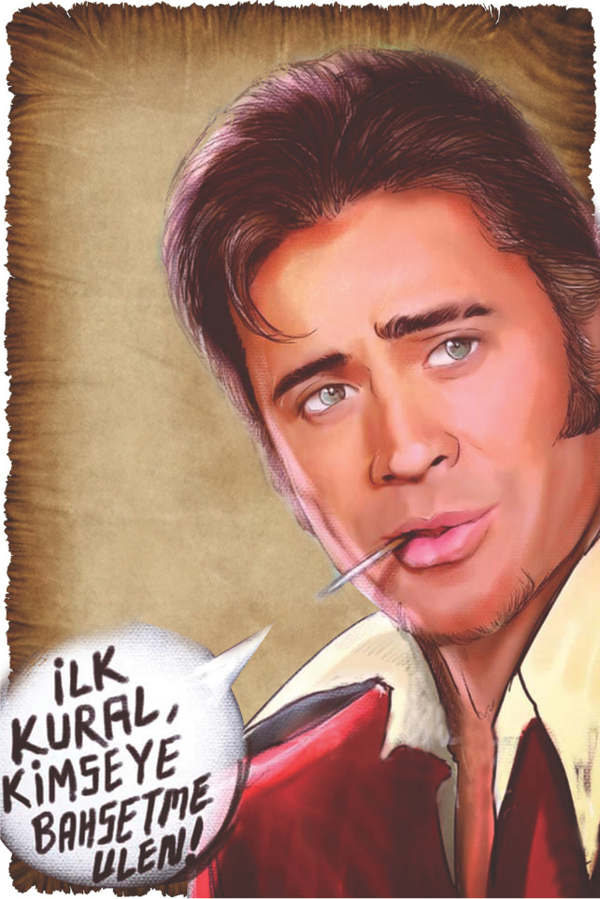 Yeşilçam Stili “İlk Kural: Bahsetme Ulen!” Karakter Retro Ahşap Tablo - Image 1