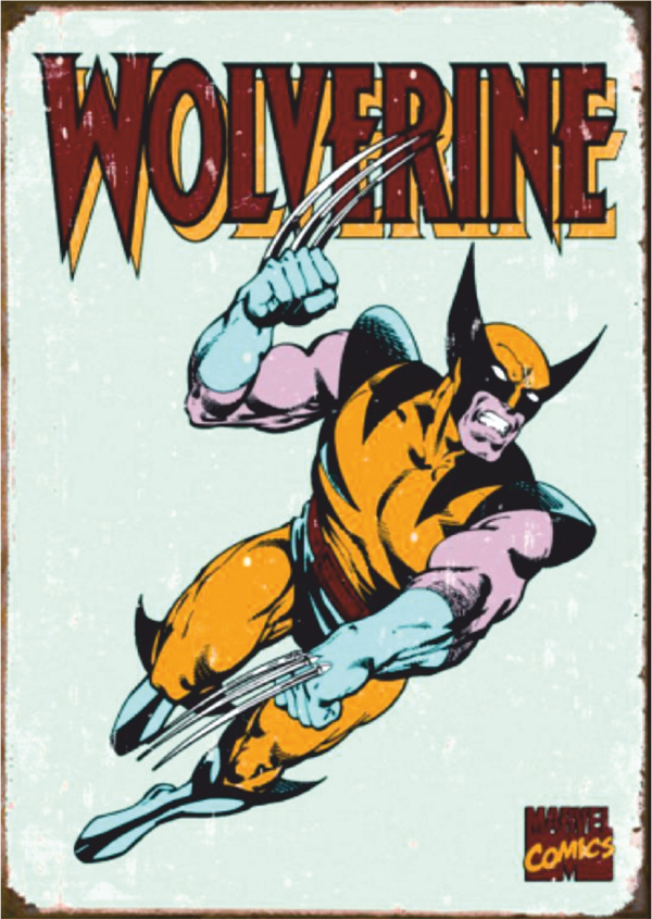 Wolverine Marvel Çizgi Roman Temalı Ahşap Retro Poster Tablo - Image 1