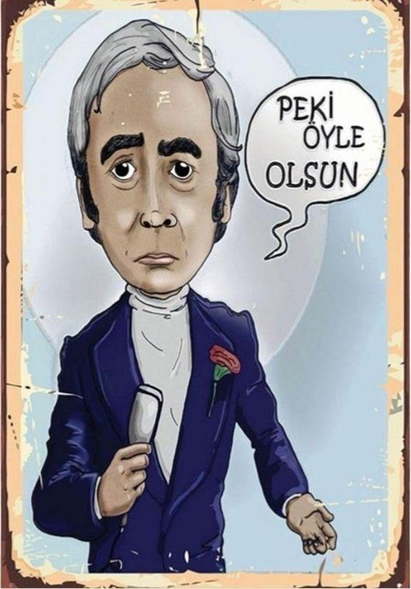Şener Şen Peki Öyle Olsun Ahşap Retro Vintage Poster - Image 1